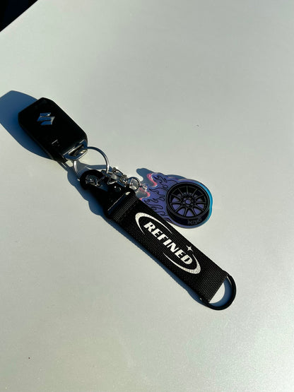 Refined Flame Wheel Keyring