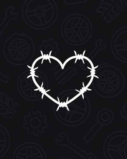 Heart Wire Decal