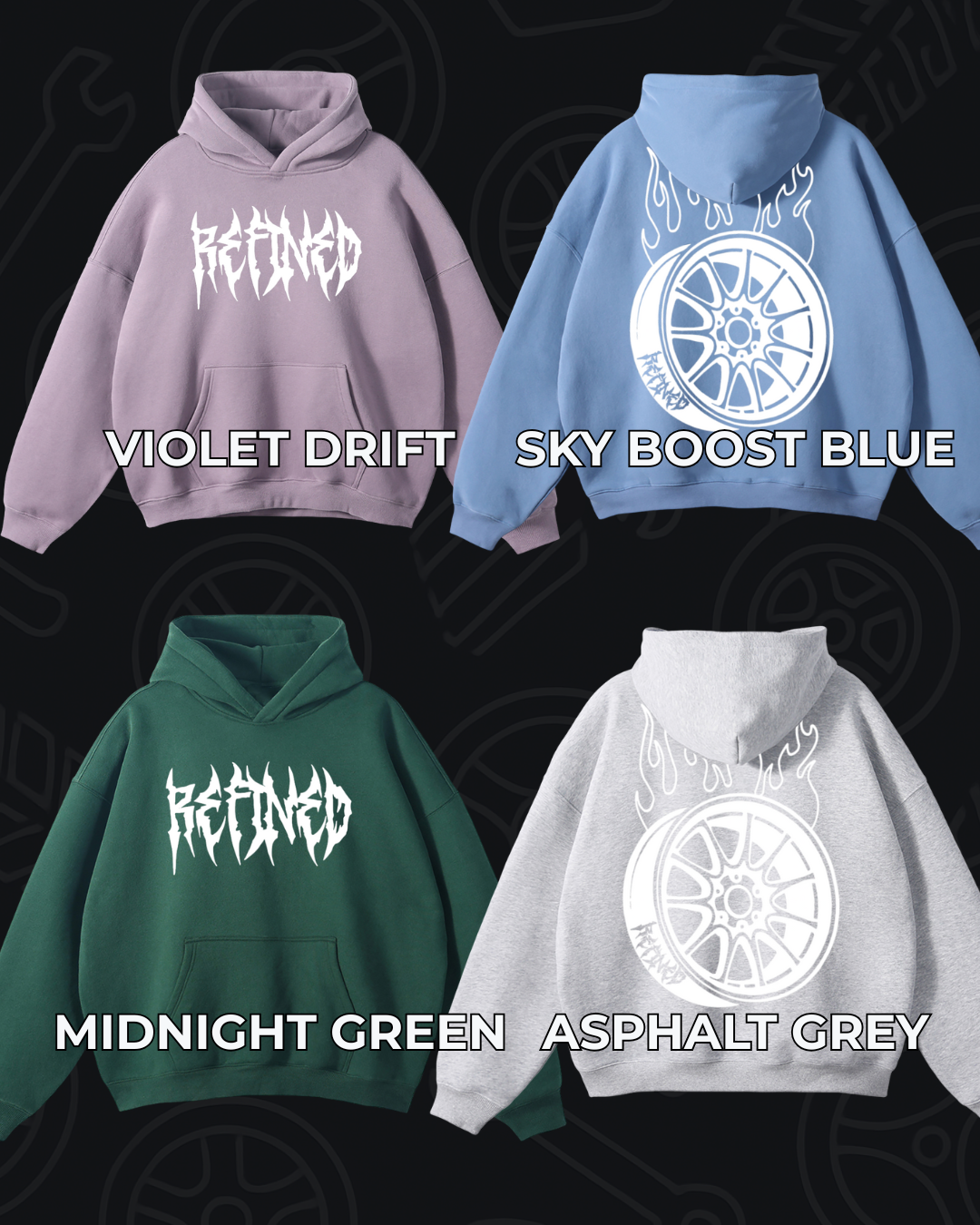 Refined Flame Wheel Hoodie *PRE ORDER*