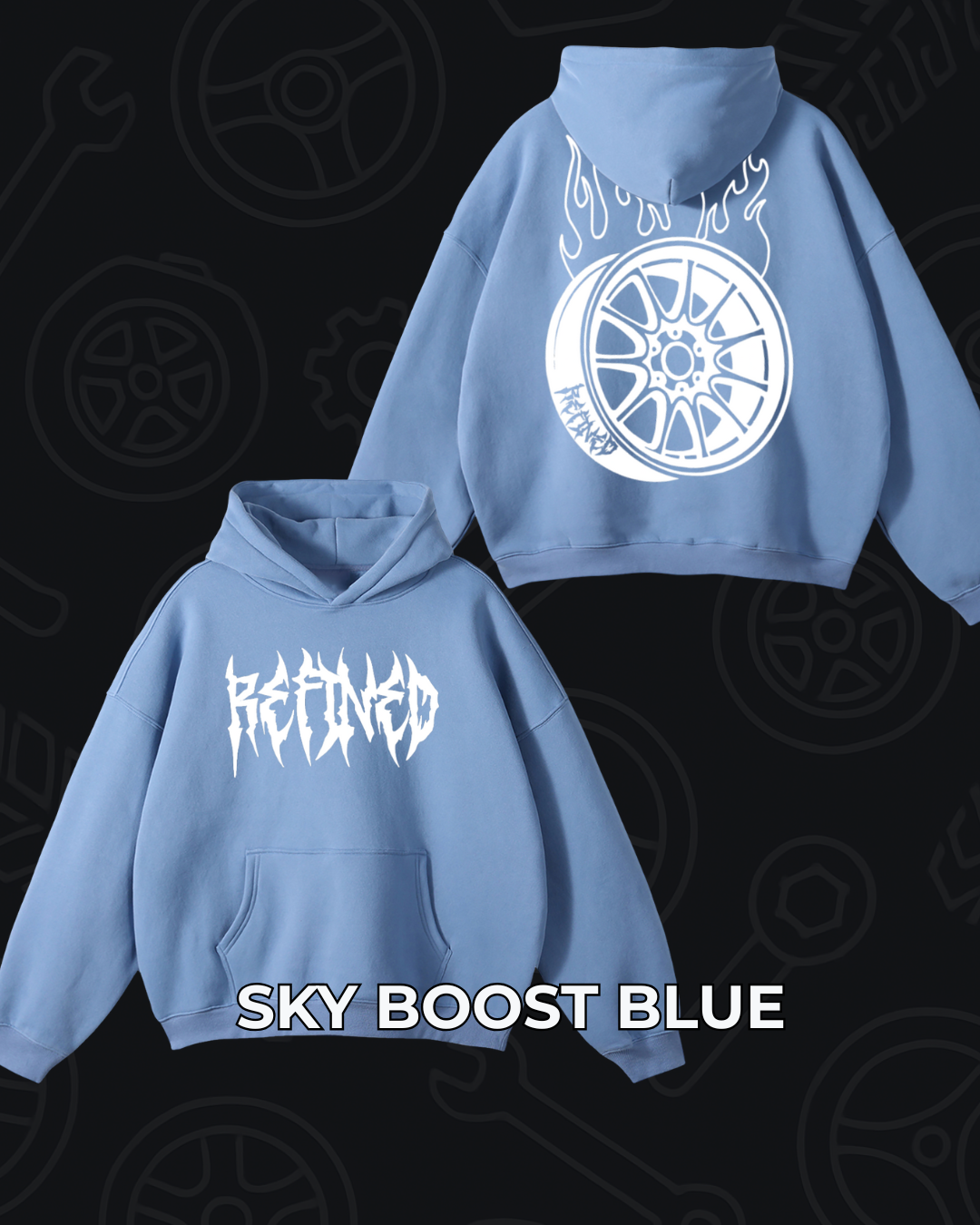 Refined Flame Wheel Hoodie *PRE ORDER*